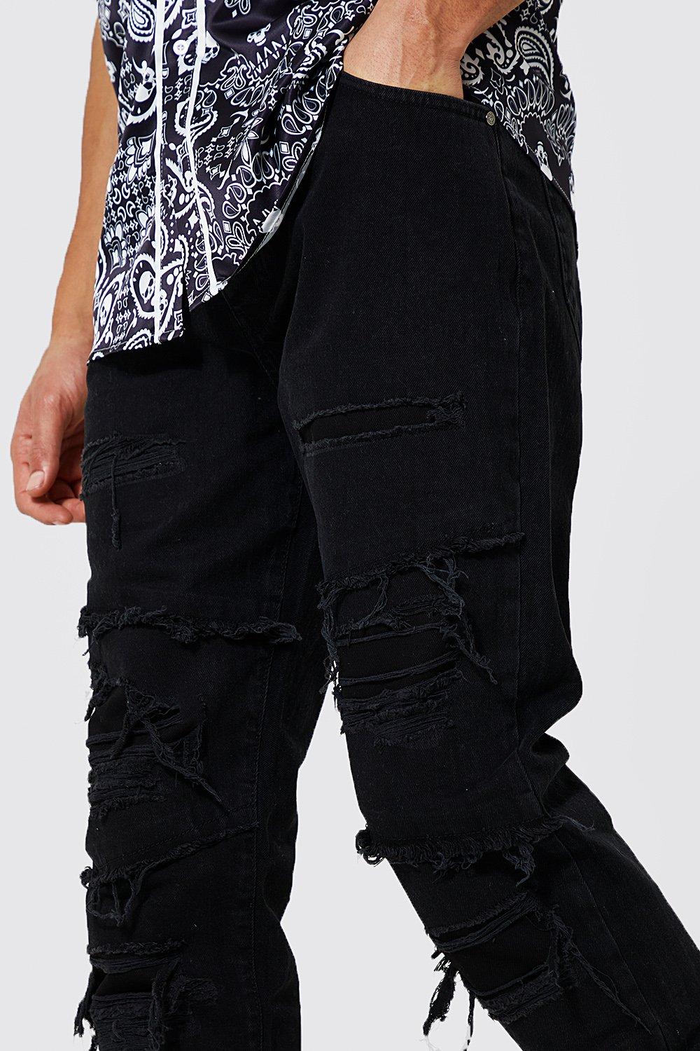 Tall Distressed Slim Fit Frayed Jean boohoo DK